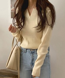 キーネック」に該当するレディースのニット/セーター