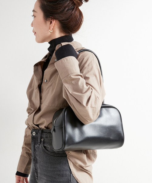 B.C STOCK（ベーセーストック）の「ボストンBAG（ショルダーバッグ・レディース・ホワイト/ウッド/ブラック・FREE）」の5枚目の写真