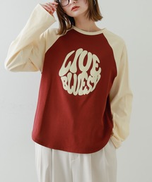 SENSE OF PLACE by URBAN RESEARCH | 『別注』さらさ×SENSE OF PLACE　バイカラーラグランロングTシャツ(Tシャツ/カットソー)