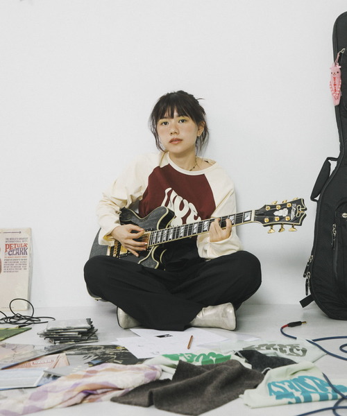 SENSE OF PLACE by URBAN RESEARCH（センスオブプレイスバイアーバンリサーチ）の「『別注』さらさ×SENSE OF PLACE　バイカラーラグランロングTシャツ（Tシャツ/カットソー・レディース・ブラウン/アイボリー/ミント・ONE）」の19枚目の写真