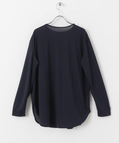 SENSE OF PLACE by URBAN RESEARCH(センスオブプレイスバイアーバンリサーチ)の「ラウンドテールシアールーズトップ(Tシャツ/カットソー・レディース・ネイビー/ブラック/オフホワイト・ONE)」の16枚目の写真