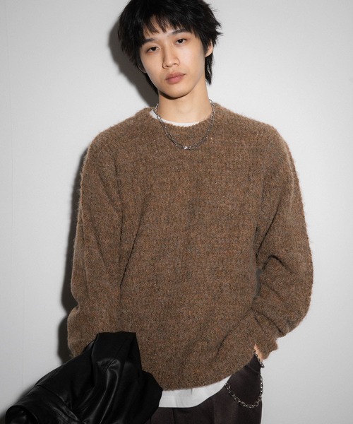 セール】『ユニセックス』ローゲージカラーニット（ニット