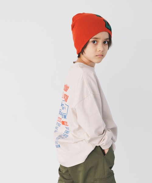 FRUIT OF THE LOOM（フルーツオブザルーム）の「【Fruit Of The Loom(フルーツオブザルーム)】別注ロゴニットワッチ (KIDS)（ニットキャップ/ビーニー・キッズ・オレンジ/ブラック/ブルー・FREE）」の5枚目の写真