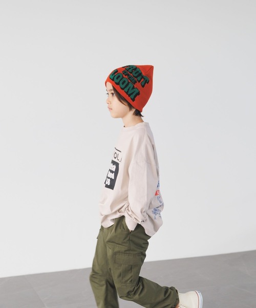 FRUIT OF THE LOOM（フルーツオブザルーム）の「【Fruit Of The Loom(フルーツオブザルーム)】別注ロゴニットワッチ (KIDS)（ニットキャップ/ビーニー・キッズ・オレンジ/ブラック/ブルー・FREE）」の6枚目の写真