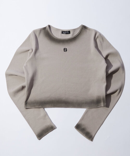 WHO'S WHO gallery(フーズフーギャラリー)の「【SLOPPY/スロッピー】スマッジトップス(Tシャツ/カットソー・レディース・チャコールグレー/ライトグレー・FREE)」の5枚目の写真