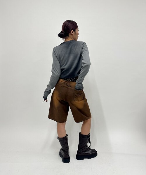WHO'S WHO gallery(フーズフーギャラリー)の「【SLOPPY/スロッピー】スマッジトップス(Tシャツ/カットソー・レディース・チャコールグレー/ライトグレー・FREE)」の8枚目の写真