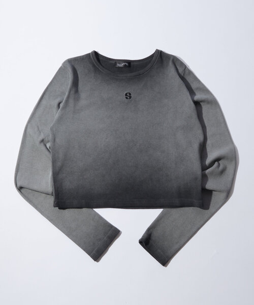WHO'S WHO gallery(フーズフーギャラリー)の「【SLOPPY/スロッピー】スマッジトップス(Tシャツ/カットソー・レディース・チャコールグレー/ライトグレー・FREE)」の9枚目の写真