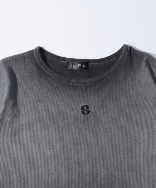 WHO'S WHO gallery(フーズフーギャラリー)の「【SLOPPY/スロッピー】スマッジトップス(Tシャツ/カットソー・レディース・チャコールグレー/ライトグレー・FREE)」の10枚目の写真