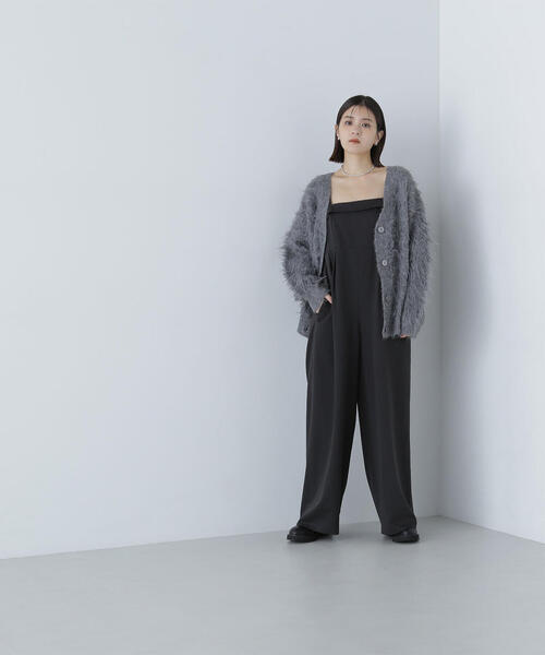 NATURAL BEAUTY BASIC(ナチュラルビューティーベーシック)の「◇Vネック起毛コーディガン(カーディガン/ボレロ・レディース・チャコールグレー/オフホワイト/ベージュ・FREE)」の7枚目の写真