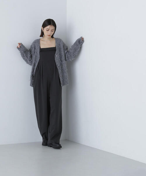 NATURAL BEAUTY BASIC(ナチュラルビューティーベーシック)の「◇Vネック起毛コーディガン(カーディガン/ボレロ・レディース・チャコールグレー/オフホワイト/ベージュ・FREE)」の11枚目の写真