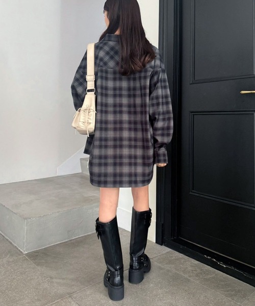ナイスクラップ チェック 長袖 シャツ one after another NICE CLAUP｜チェックビッグシャツ | Rakuten