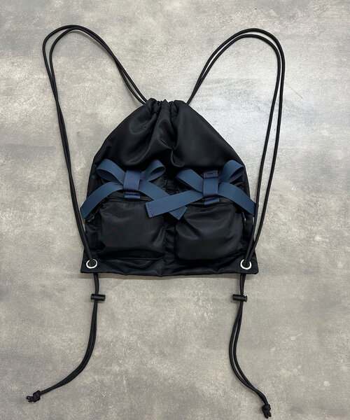 CIAOPANIC（チャオパニック）の「テープリボンナイロンナップザック（バックパック/リュック・レディース・ブラック/カーキ・FREE）」の4枚目の写真