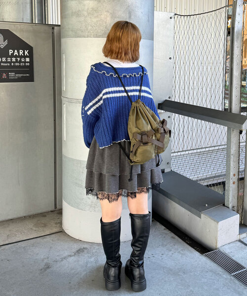 CIAOPANIC（チャオパニック）の「テープリボンナイロンナップザック（バックパック/リュック・レディース・ブラック/カーキ・FREE）」の19枚目の写真