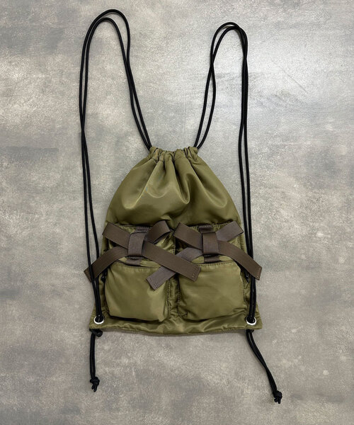 CIAOPANIC（チャオパニック）の「テープリボンナイロンナップザック（バックパック/リュック・レディース・ブラック/カーキ・FREE）」の15枚目の写真