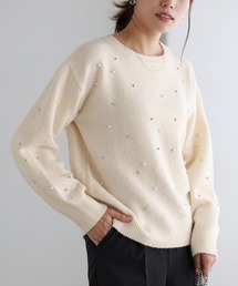 美品　Rene　ネックビジューニット ニット/セーター（ビジュー）ファッション通販 - ZOZOTOWN