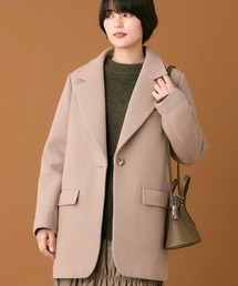 INED CLARO（イネドクラロ）の「【ジャコート】ウールブレンドモッサ テーラードコート（チェスターコート）」