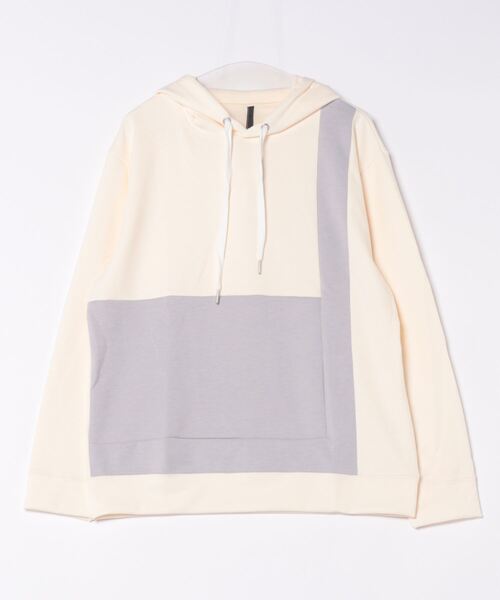 cardboard knit switching hoodie/ダンボールニット 切り替え プルオーバー パーカー（パーカー）｜Ritzy（リッツィー）