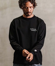 mlt4929- 10oz heavy weight long sleeve cut&sew(cursive embroidery) カットソー