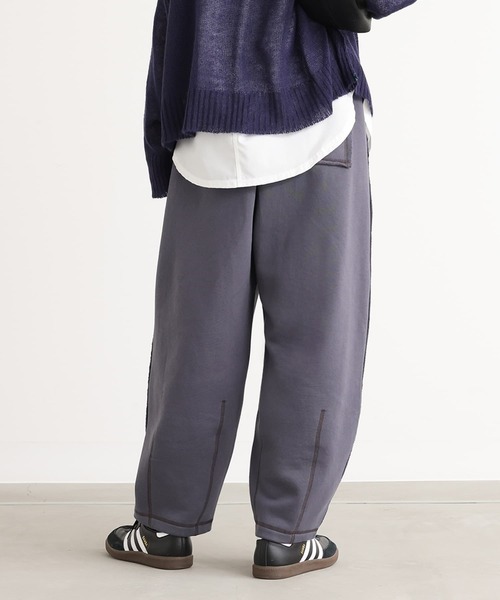 n'OrLABEL(ノアールレーベル)の「裏起毛配色ステッチコクーンパンツ(その他パンツ・レディース・ネイビー/ブラック/杢グレー・2/1)」の7枚目の写真