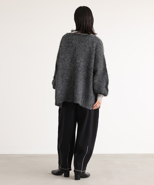 n'OrLABEL(ノアールレーベル)の「裏起毛配色ステッチコクーンパンツ(その他パンツ・レディース・ネイビー/ブラック/杢グレー・2/1)」の15枚目の写真