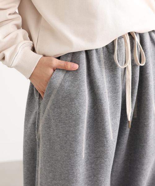 n'OrLABEL(ノアールレーベル)の「裏起毛配色ステッチコクーンパンツ(その他パンツ・レディース・ネイビー/ブラック/杢グレー・2/1)」の16枚目の写真