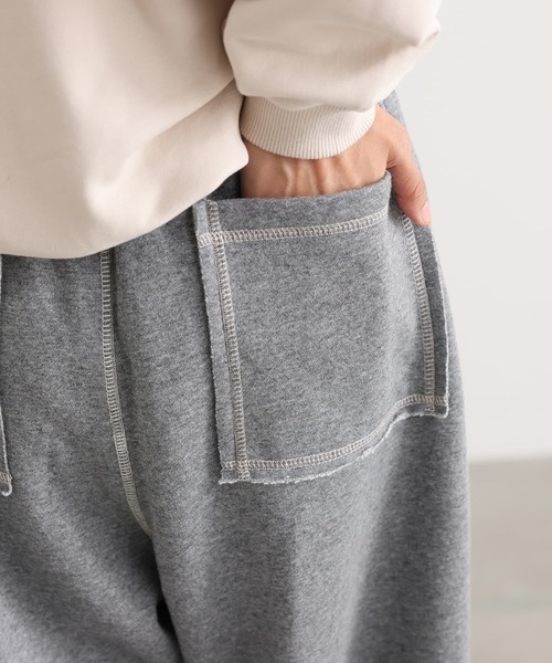 n'OrLABEL(ノアールレーベル)の「裏起毛配色ステッチコクーンパンツ(その他パンツ・レディース・ネイビー/ブラック/杢グレー・2/1)」の17枚目の写真