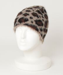 XU | ストリートファッション XU エックスユー mohair leopard beanie モヘアレオパードビーニー ヒョウ柄ニット帽 ニットキャップ モヘアビーニー 韓国ファッション 韓国ストリート Y2K(ニットキャップ/ビーニー)