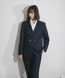 SMILE ORCHID ストライプ柄ジャケット＆スラックスパンツセットアップ SMILE ORCHID セットアップ ストライプ柄ジャケット＆スラックス