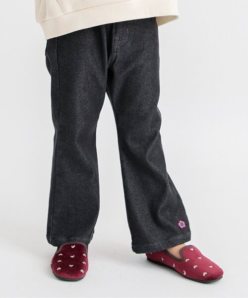 BREEZE（ブリーズ）の「【あったか】フレアエブリパンツ（その他パンツ・キッズ・ピンク/ブラック・140/90/100/110/130/80/120）」の2枚目の写真