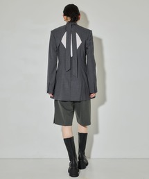 FETICO STUDIOUS別注 ボウタイジャケット 2024AW FETICO × STUDIOUS〉 □別注 BOW-TIE JACKET -color:gray/black