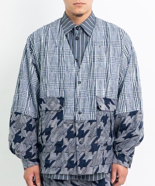 master key シャツジャケット UNIVERSE MESSAGE PRINT JACKET(S Black): Yohji Yamamoto POUR