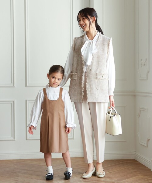 プリーツライク タック ジャンパースカート / キッズ 100cm-130cm(ジャンパースカート)|green label relaxing(グリーンレーベルリラクシング) プリーツライク タック ジャンパースカート / キッズ 100cm-130cm(ジャンパースカート)|green label relaxing(グリーンレーベルリラクシング)