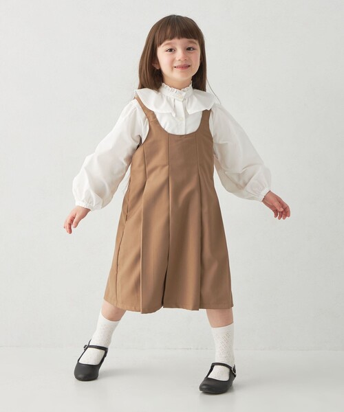 プリーツライク タック ジャンパースカート / キッズ 100cm-130cm(ジャンパースカート)|green label relaxing(グリーンレーベルリラクシング) プリーツライク タック ジャンパースカート / キッズ 100cm-130cm(ジャンパースカート)|green label relaxing(グリーンレーベルリラクシング)