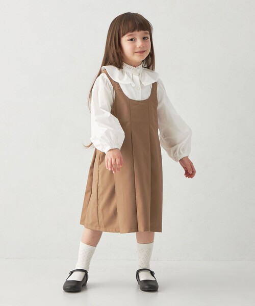 プリーツライク タック ジャンパースカート / キッズ 100cm-130cm(ジャンパースカート)|green label relaxing(グリーンレーベルリラクシング) プリーツライク タック ジャンパースカート / キッズ 100cm-130cm(ジャンパースカート)|green label relaxing(グリーンレーベルリラクシング)