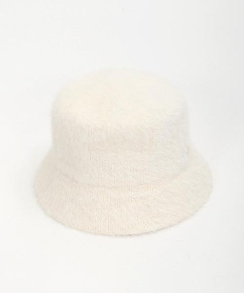 axes femme（アクシーズファム）の「プレート付シャギーバケハ（ハット・レディース・ワイン/ブラック/ホワイト・FREE）」の4枚目の写真