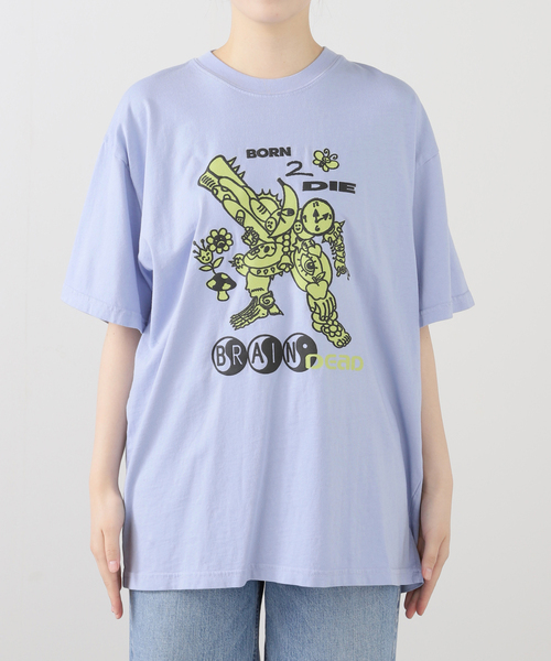 BRAIN DEAD F23T00003564BLK 関税送料込 BRAIN DEAD NEURO FREE ASSOCIATION T-SHIRT WASHED BLACK