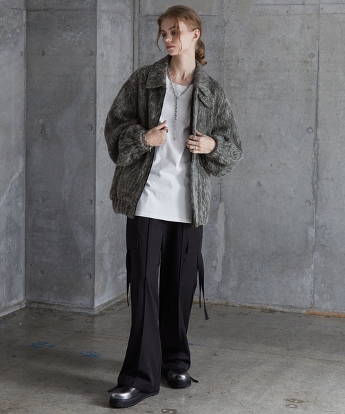 SERACE】2way loose shaggy short blouson / 2wayルーズシャギー