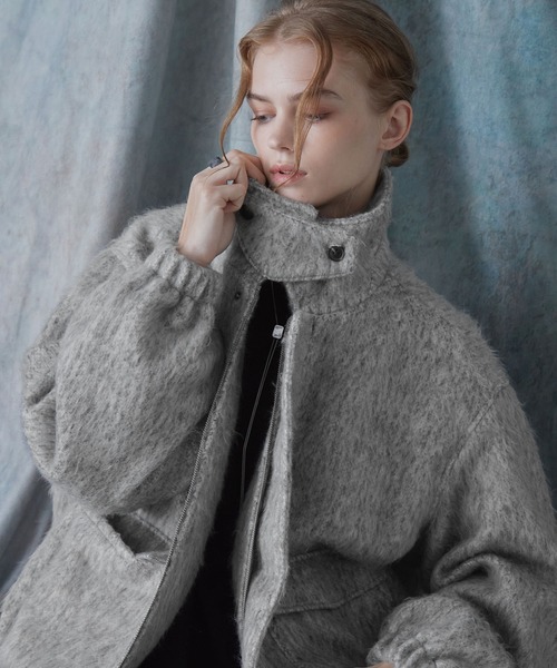 SERACE】2way loose shaggy short blouson / 2wayルーズシャギー
