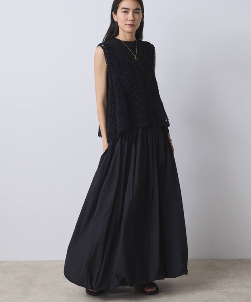 Libra Cue（リブラ キュー）の「バルーンロングスカート（スカート・レディース・ブラック/アイボリー/モカ・FREE）」の22枚目の写真