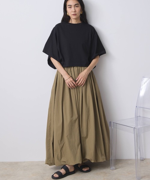 Libra Cue（リブラ キュー）の「バルーンロングスカート（スカート・レディース・ブラック/アイボリー/モカ・FREE）」の16枚目の写真