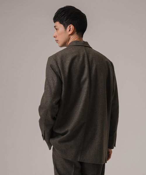 EDIFICE（エディフィス）の「LA BOUCLE (ラブークル)TOP FLANNEL 2B ジャケット（テーラードジャケット・メンズ・グレー/カーキ・2/3）」の10枚目の写真