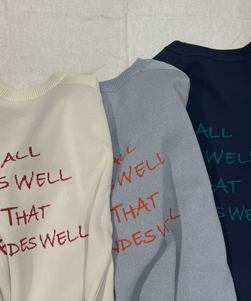 gossara（ゴサラ）の「手書き風ロゴニットPO（ニット/セーター・レディース・グレー/ネイビー/アイボリー・FREE）」の19枚目の写真