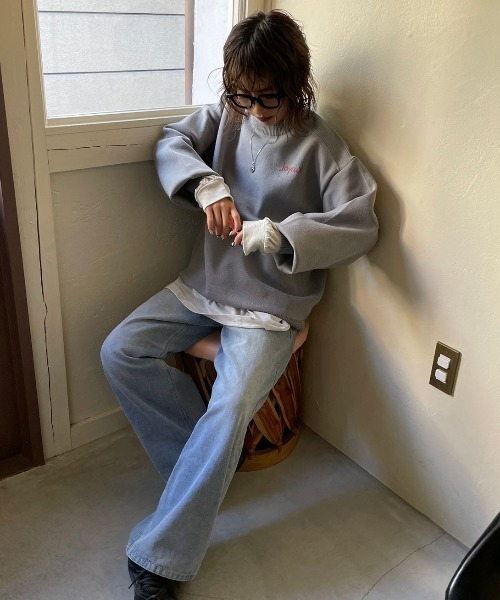 gossara（ゴサラ）の「手書き風ロゴニットPO（ニット/セーター・レディース・グレー/ネイビー/アイボリー・FREE）」の20枚目の写真