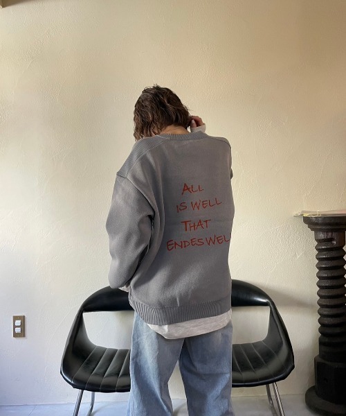 gossara（ゴサラ）の「手書き風ロゴニットPO（ニット/セーター・レディース・グレー/ネイビー/アイボリー・FREE）」の22枚目の写真