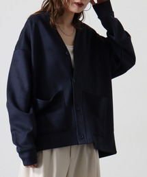 WS select スウェードタッチ 長袖カーディガン