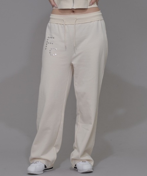 FCMM(エフシーエムエム)の「STAR SWEATPANTS/スタースウェットパンツ(スウェットパンツ・レディース・ネイビー/アイボリー/グレー・SMALL/MEDIUM)」の2枚目の写真