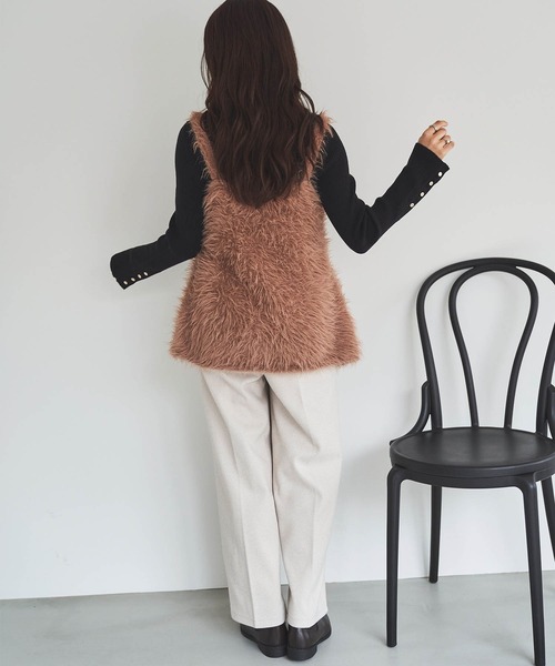 mil(ミル)の「【150㎝前後の小柄さんサイズ】ヘリンボーン柄 ストレートパンツ(その他パンツ・レディース・ブラウン/グレイッシュベージュ・M-Regular/S-Regular/M-Short/S-Short)」の11枚目の写真