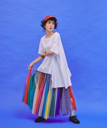 manana suerte（マニャーナスエルテ）の「ボリュームストライプチュールスカート（スカート）」