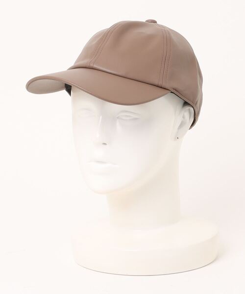 yield(イールド)の「【Soelilas】Eco Leather Cap(エコレザーキャップ)BATT-37667(キャップ・レディース・ブラック/グレイッシュベージュ/ブラウン・FREE)」の3枚目の写真