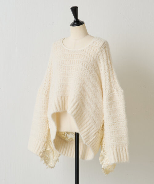 LIVETART（リヴェタート）の「《MAURIZIO MYKONOS》レースニットプルオーバー（ニット/セーター・レディース・オフホワイト・SMALL）」の2枚目の写真